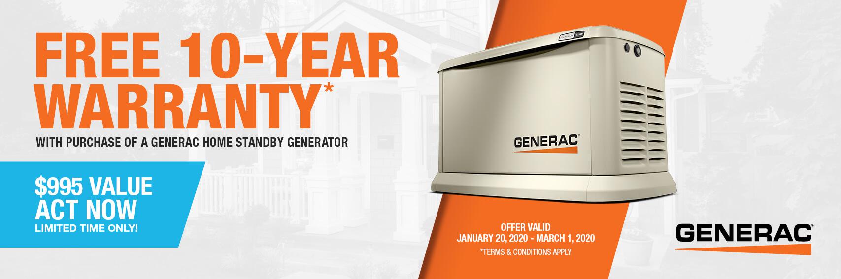 Homestandby Generator Deal | Warranty Offer | Generac Dealer | Orange Park, FL